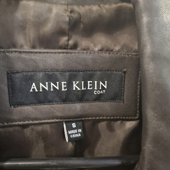 Anne Klein vintage woman's leather jacket size small retro - Picture 4 of 5